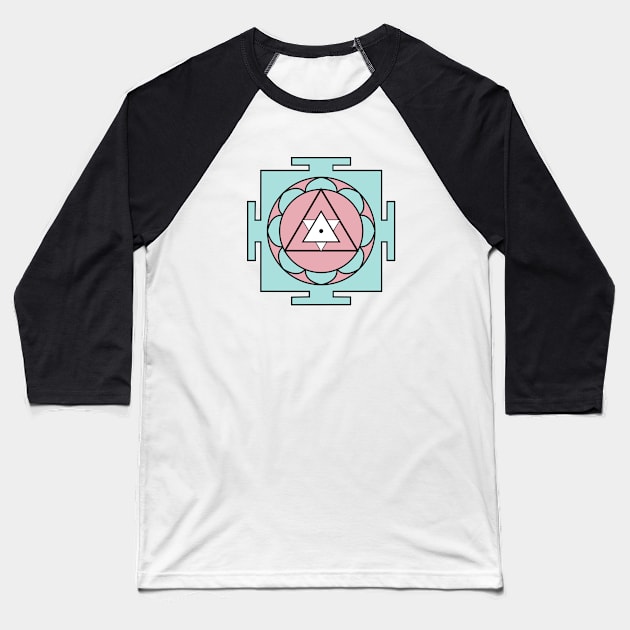 Yantra #24 Baseball T-Shirt by Olga Berlet